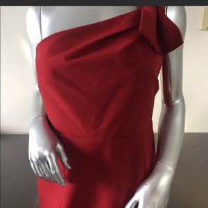Ann Taylor red cocktail dress.